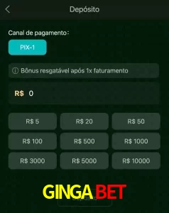 deposits GINGABET